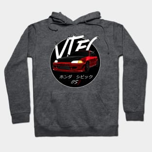 JDM EG Red Black Sun Edition Hoodie